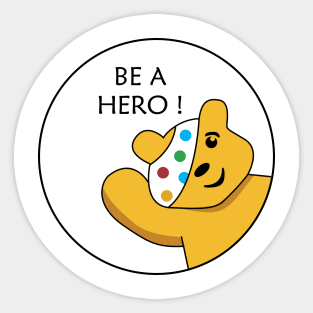 Children In Need Pudsey Bear Be A Hero Sticker